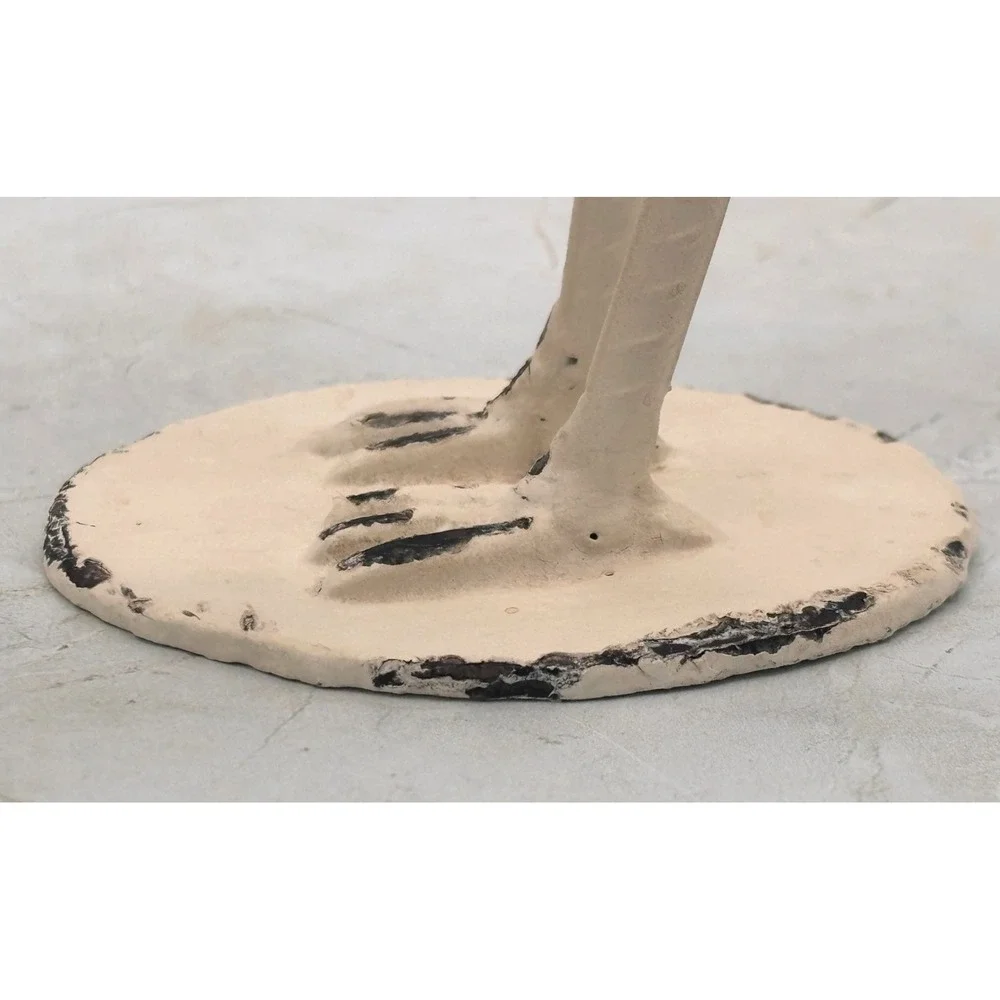 Urban Outfitters Cast‎ Iron Sandpiper Figurine Antique White Distressed 6